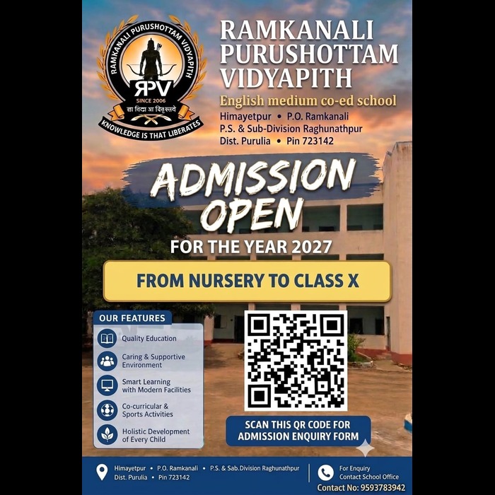 Admission Open for the year 2027.